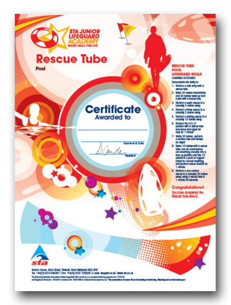 JLG Rescue Tube Pool Certificate (1/2)