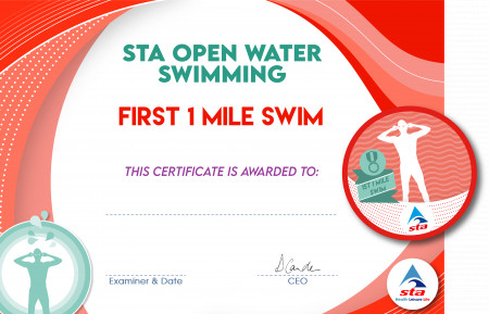 Open Water First 1 Mile Award (1/2)