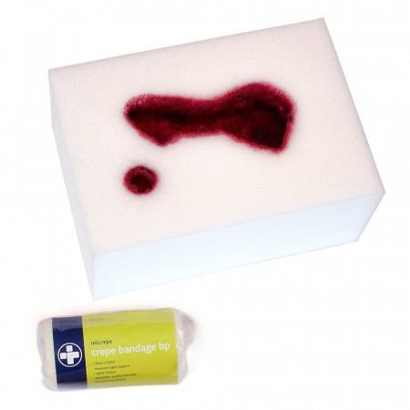 Foam Wound Trainer Block with Bandage (1/1)